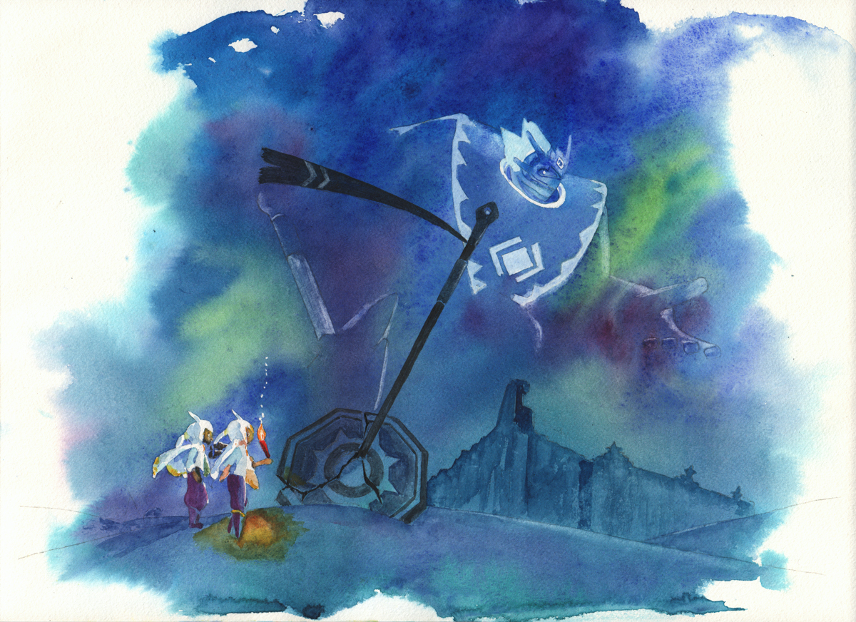 潘麗星さん作の水彩画 ソルとシュガ on X: 