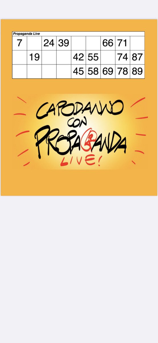 matildedv's tweet photo. #propagandalive #propagandatombola 🤞 https://t.co/poQgkPdeQP