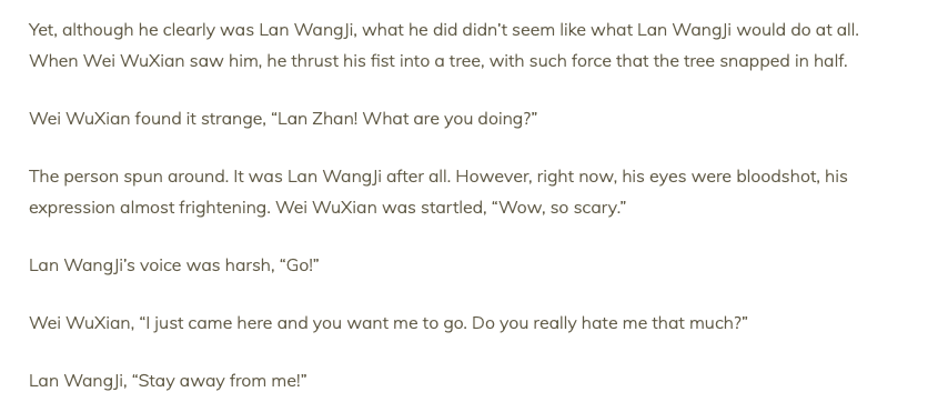 content warning for canon kinks, very nsfw. // starting w phoenix mountain!! of course, we know lwj is completely out of control here, so unable to hold himself back in this moment where wwx is completely vulnerable that he noncon kisses him. and then king breaks a tree <3