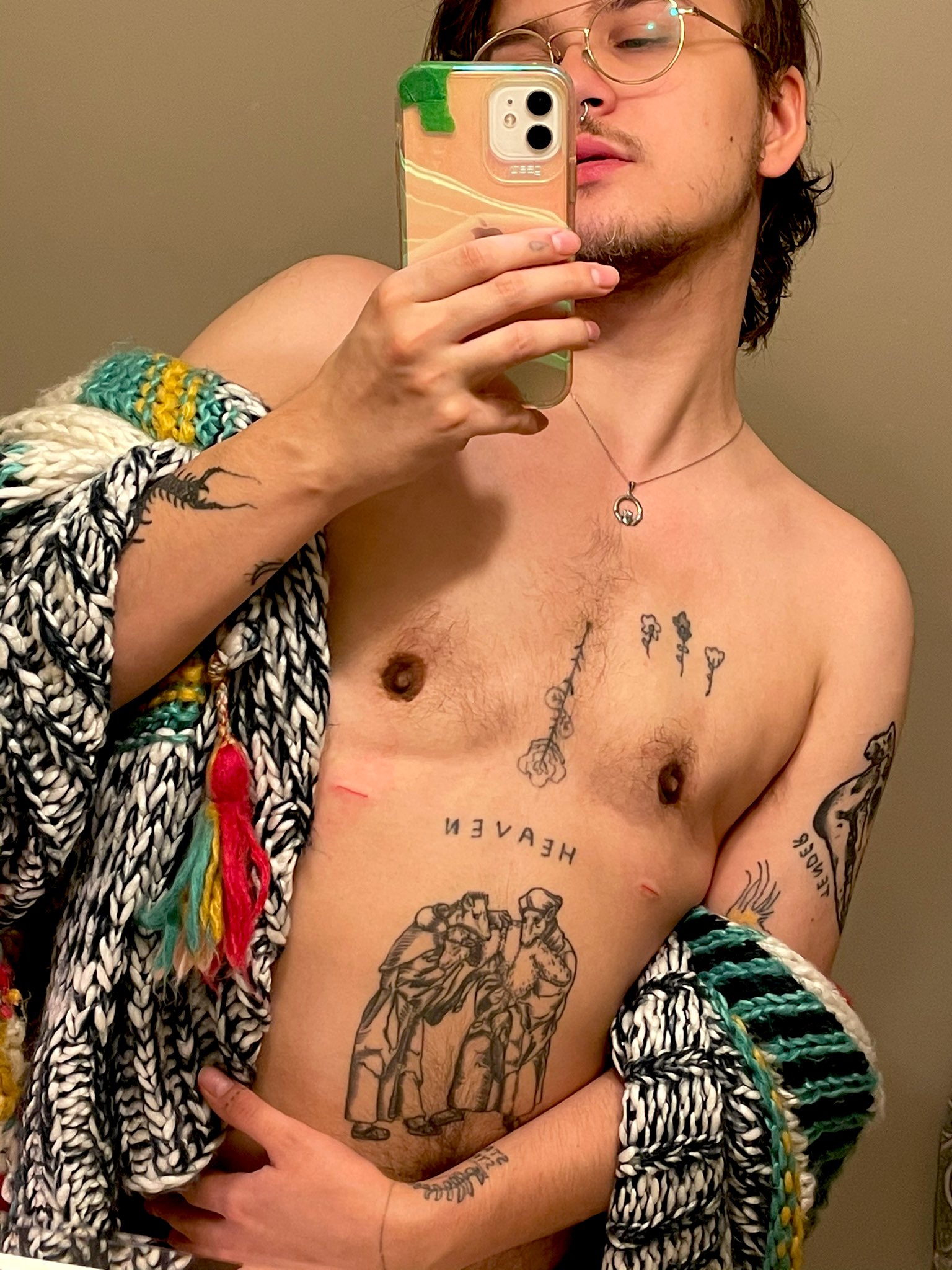 I want a chest tattoo so bad since I got top surgery so much free real  estate   rNonBinary