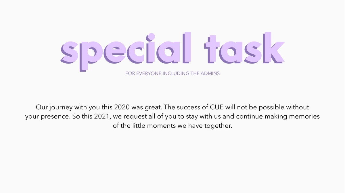 PL4YCUE's tweet photo. ㅤㅤㅤ

               TASK ANNOUNCEMENT:

                        LAST TASK OF
                           THE YEAR 
      
 ㅤ https://t.co/GbD2BP11PR