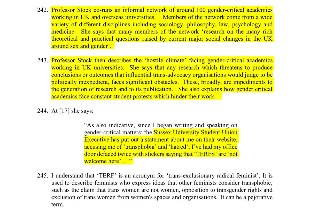 2/ This High Court judge saw through the political manipulation of labelling gender critical feminists ‘transphobic’ & ‘hateful.’