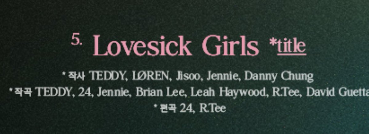 songwriters jensoo and producer jennie for lovesick girls!