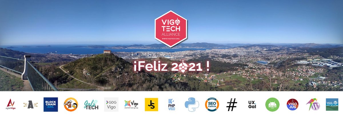 Dende tódolos grupos que formamos parte de VigoTech Alliance desexámosvos un feliz 2021!