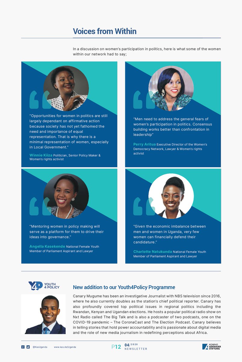 LeoAfricaInst's tweet photo. Here is our partner @KasUganda's newsletter for the last quarter of 2020. The publication features a review of the #ALG2020 and remarks from some of the leading voices within the @LeOAfricNetwork. Have a nice read:https://t.co/43dtt1g7FQ https://t.co/gJfEtybqQx