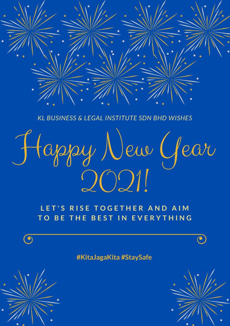 To all our connections,
2020 has been the year that we have never expected it to be as it is. 
Let’s rise together as one and make 2021 the best year!
From, 
KLBLI Team