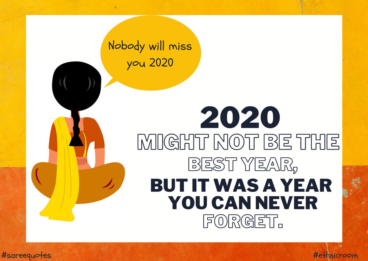 EthnicRoom's tweet photo. As 2020 comes to an end, we wanted to take a moment to say #thankyou to those who fought patiently and to wish you the very #best for #2021!
#Hope2021 #lastdayof2020 #Goodbye2020 #Ethnicroom #Newyear #Happynewyear2021 #Handloom #welcome2021 https://t.co/SDvXRFfNqU