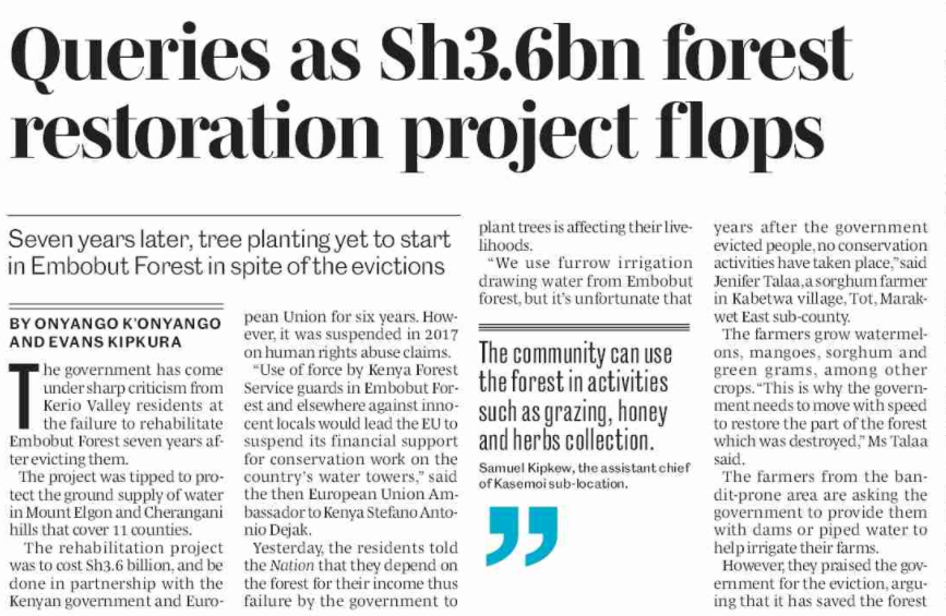 These kinds of stories worry me. Why spend so much money in re-forestation? Trees are easy to grow - I have grown quite a few. And forests are very good in regenerating - just remove people and watch the vegetation reclaim its land!