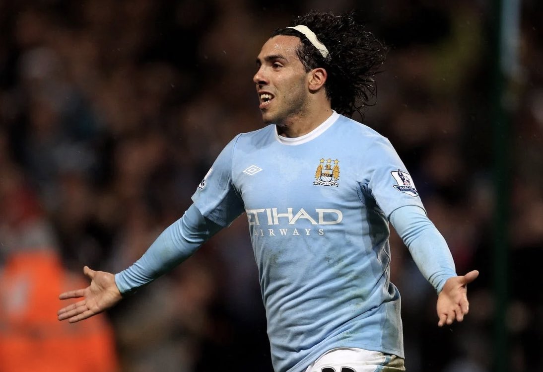 6. CARLOS TEVEZ- MAN UNITED/ MAN CITY