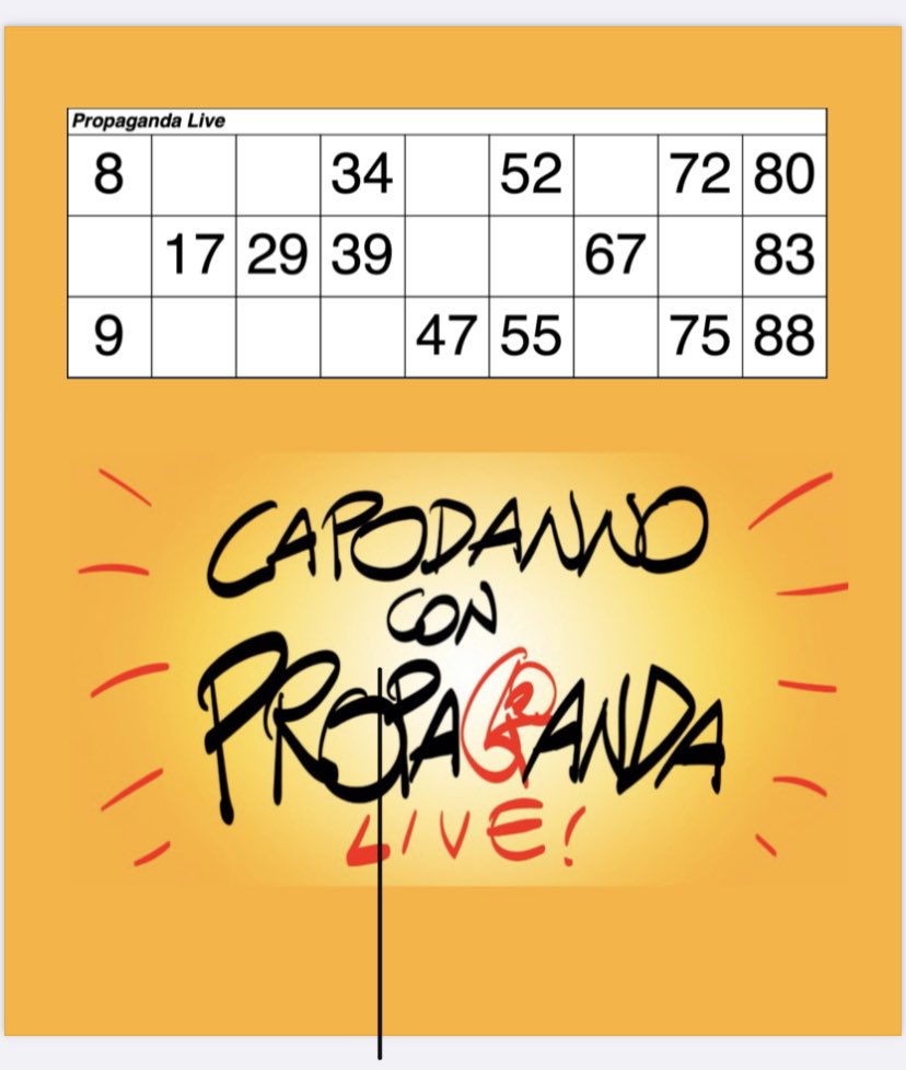 amencherini's tweet photo. Pronti per il capodanno autarchico con  #propagandatombola di #propagandalive https://t.co/28cOSrJgMa