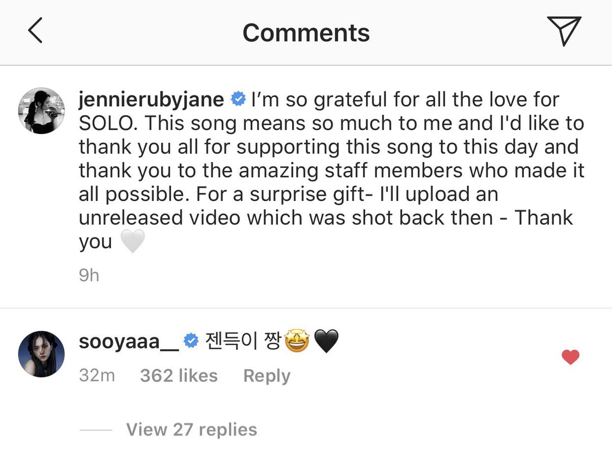 “jendeukie jjang (the best) ”jennie’s biggest fan, jisoo 