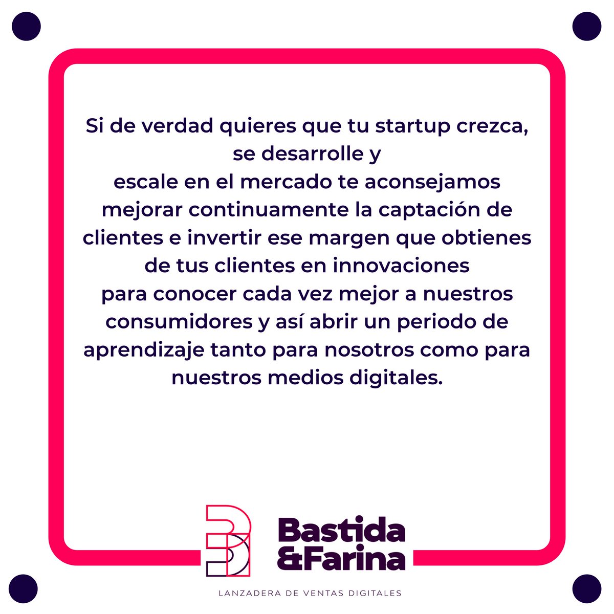 BastidaFarina's tweet photo. ¡La importancia que tienen los medios para la #captacióndeclientes!💥 https://t.co/WWbUIw3PJE