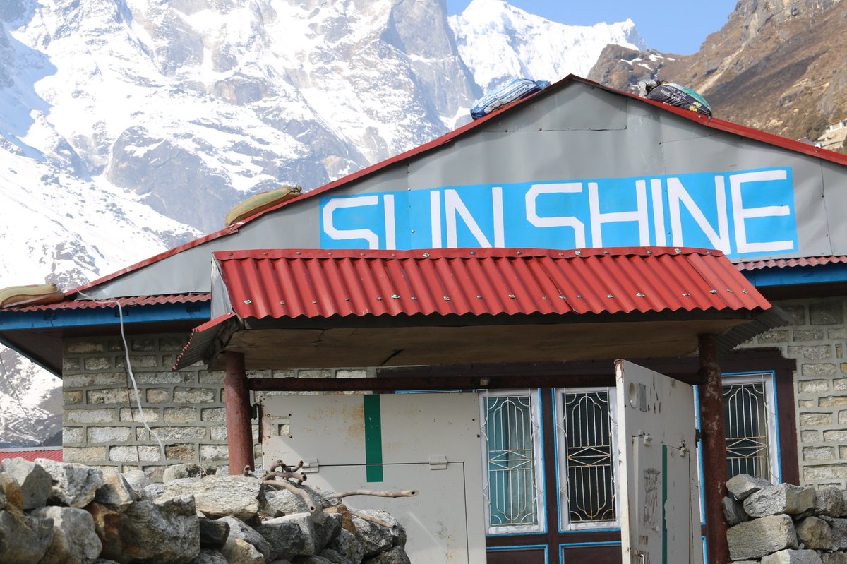 Tenji was not to summit Everest on his next attempt either. His client’s oxygen regulator failed. Tenji handed over his oxygen but when that failed too, he had to leave the mountain (and the summit bonus.) This lodge is owned by a Everest multi-summiteer.