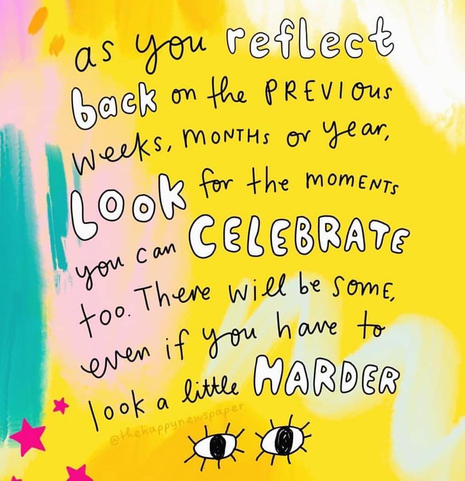 Thrive Approach (@thriveapproach) on Twitter photo What a year it has been! As you reflect back, try to think of the moments you can celebrate - let us know your biggest positive from 2020 🤩
Credit: <a href="/HappyNewspaper_/">The Happy Newspaper</a> What a year it has been! As you reflect back, try to think of the moments you can celebrate - let us know your biggest positive from 2020 🤩
Credit: <a href="/HappyNewspaper_/">The Happy Newspaper</a>