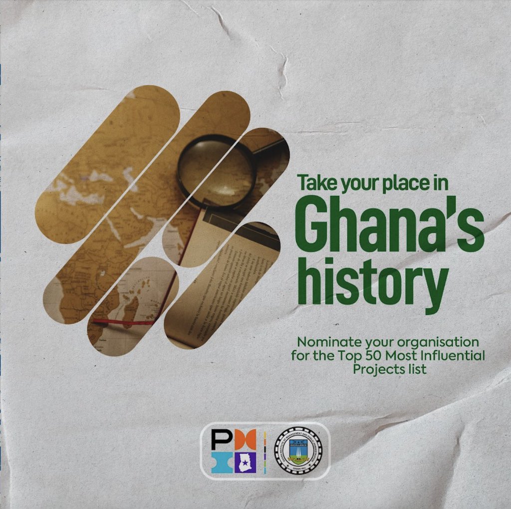 pmighgimpapro's tweet photo. This is a last call for you to nominate your organization’ project/s for the prestigious very first ever *50 Most Influential Projects* in Ghana.

Please click on the link to do so: https://t.co/04Jhnwow76 
@tuulimm @jumieb2 @PMIGHChapter 
#project #pmighana #gimpa https://t.co/ZijLsAMtBI