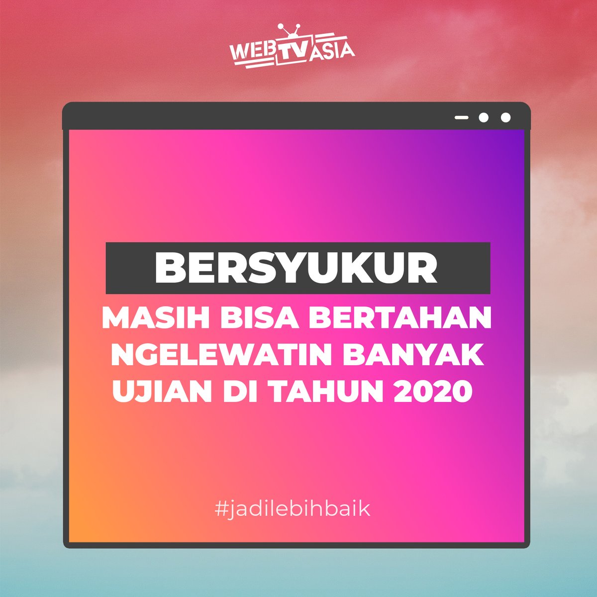 Terima kasih 2020, tahun yang mengajarkan banyak pelajaran dan pengalaman, tahun yang memberikan banyak kesedihan juga kebahagiaan.

Share dong pengalaman kalian yang masih berjuang ditahun 2020 ini