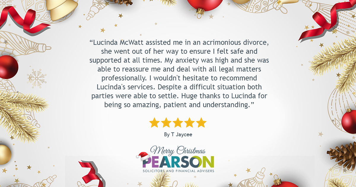 PearsonSFA's tweet photo. Day 7 and #New Years Eve. Perhaps 2020 family life has been difficult and you need advice from a Family Lawyer. We can proudly share this compliment @Pearson_SFB https://t.co/EkshXaILKz
#12daysofChristmas #PearsonPresents #FamilyLaw https://t.co/4UwpmHI654