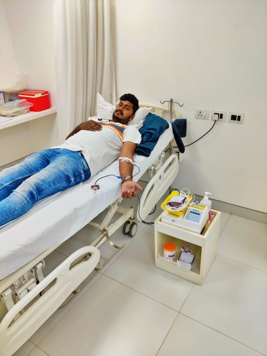 Satish had donated blood AB+ In Bangalore at Columbia Hospital For Emergency Purpose 

We really appreciate him for his kind Nature. @Satish_JrNTR