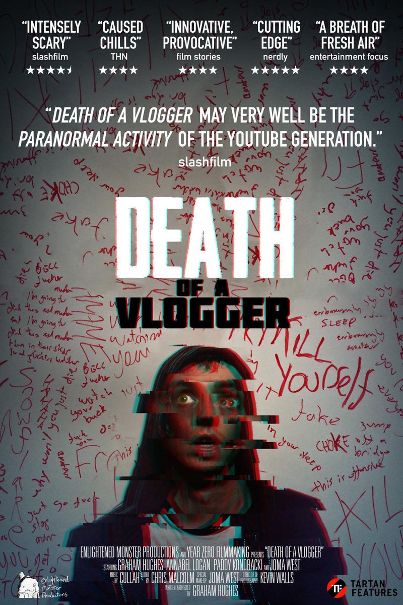 DEATH OF A VLOGGER. Documentary style film that combines scares and discussions on mental health.