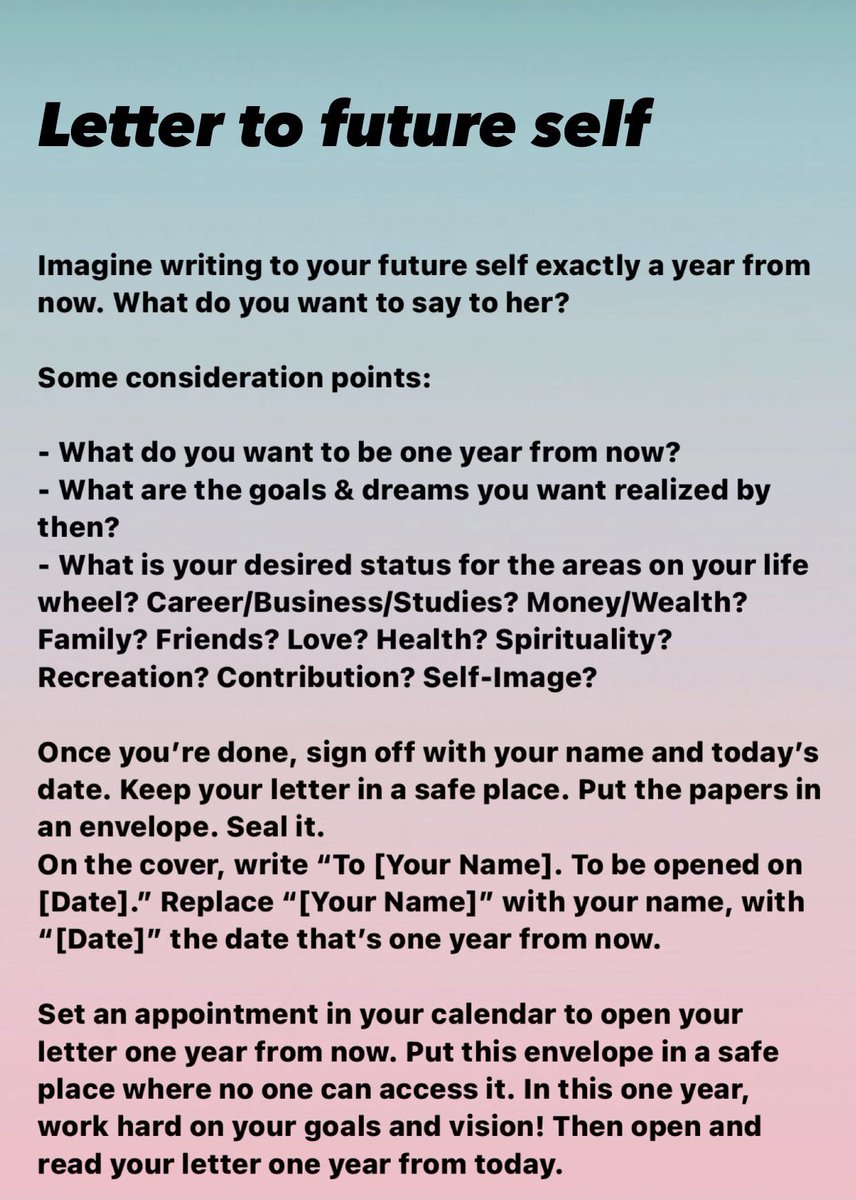 inaari on Twitter: "Write a letter to your future self #17