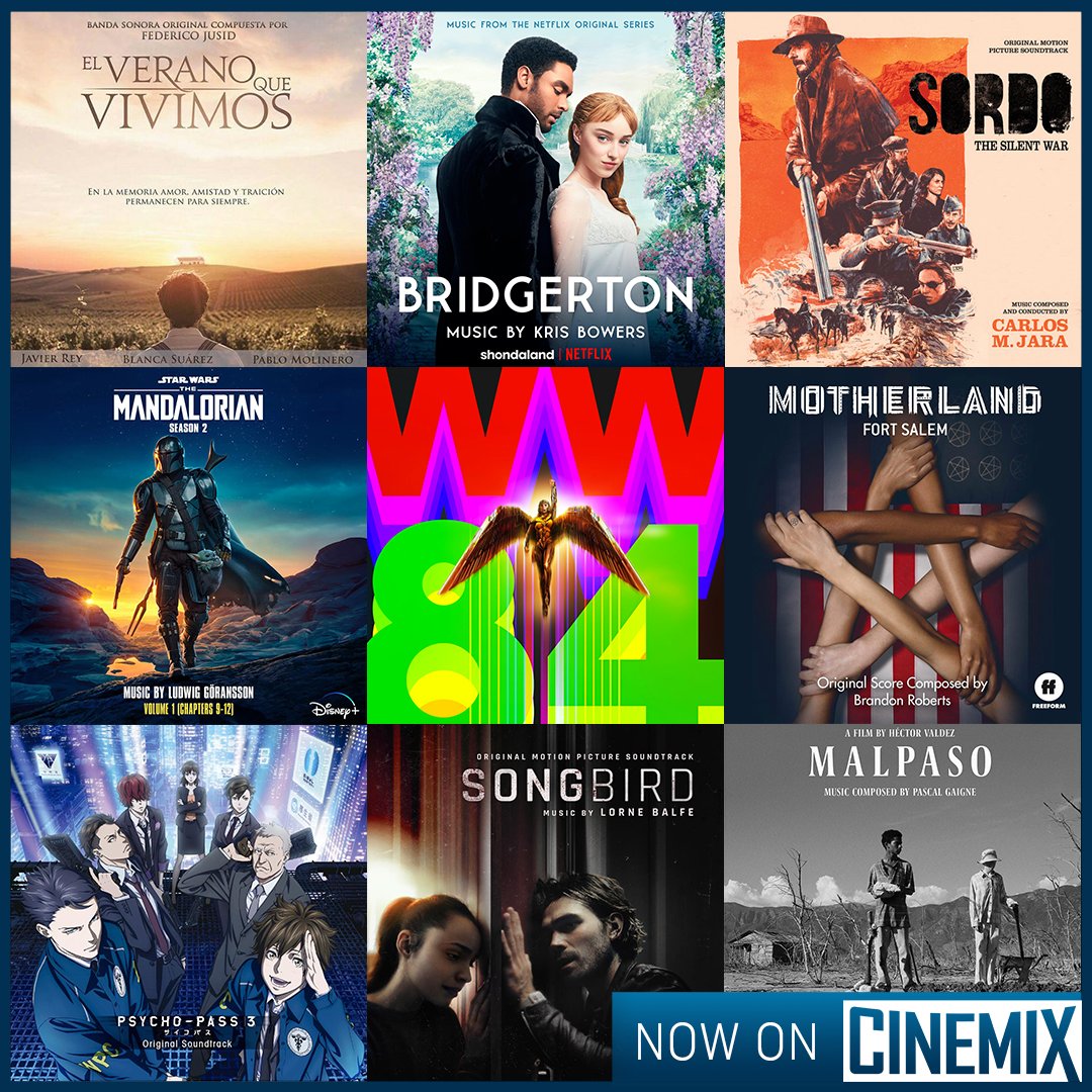 cinemix's tweet photo. New #soundtracks: #Bridgerton by #KrisBowers / #TheMandalorian 2 by #LudwigGöransson / #WonderWoman1984 by #HansZimmer / #ElVeranoQueVivimos by #FedericoJusid / #Malpaso by #PascalGaigne / #Motherland / #PSYCHOPASS 3 by #YugoKanno / #Songbird / #CarlosMJara... #HappyNewYear2021! https://t.co/CGjAteefkt
