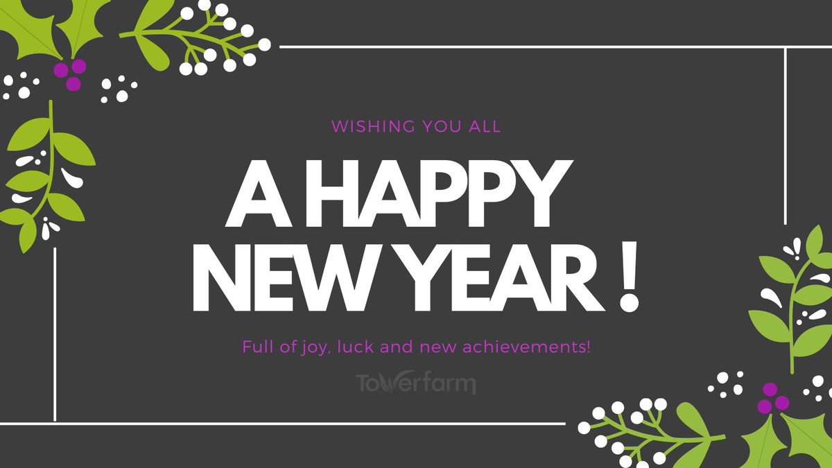 TowerFarmRD's tweet photo. With 2020 coming to an end, we wanted to reach out and send our best wishes to you and yours! We hope that 2021 holds success and good fortune in any endeavour you pursue.

#HappyNewYear2021 https://t.co/mBxxS3Dz7R