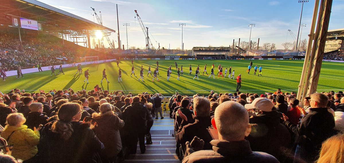 Looking back over the last 12 months I thought I'd post a thread of photos I have taken.Starting with a bit of a cheat (Dec 29 last year) but we won't see this again at Craven Cottage sitting in the JH stand. The low setting winter sun in December at 3pm.1/9