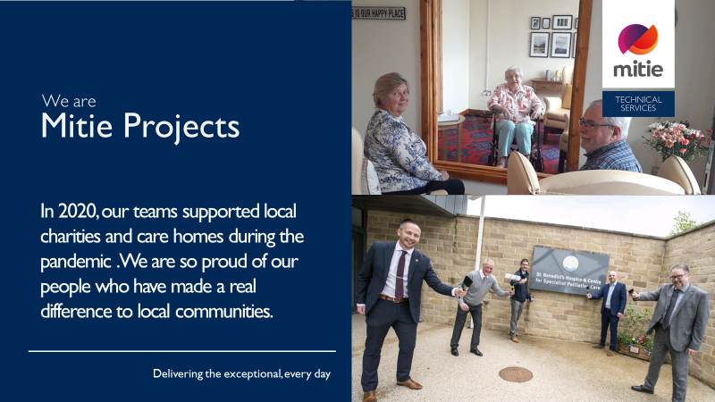 MitieProjects's tweet image. In 2020, Mitie Projects continued to support local charities and care homes during this especially challenging year through donations, fundraising and project support.  We are proud to say our teams have gone the extra mile!   

#MitieProjects
#Wegotheextramile
#SocialValue