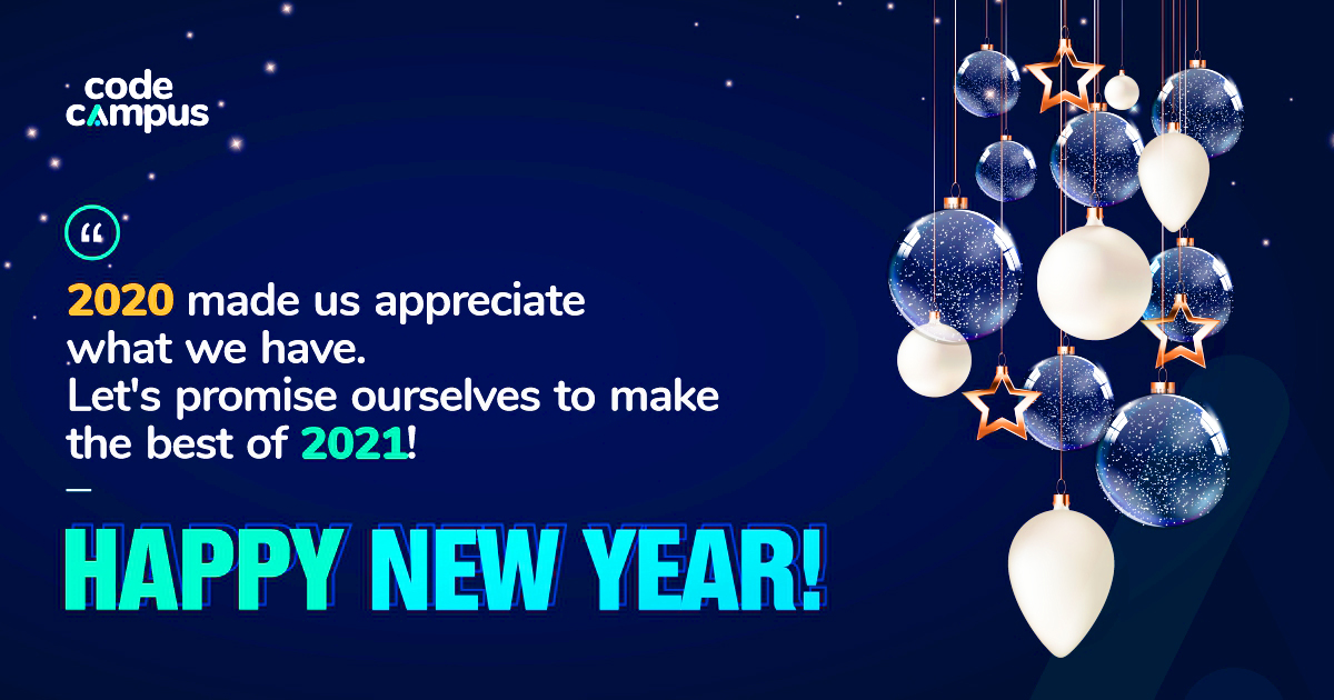 CodeCampusIT's tweet photo. As we enter the #NewYear, let us spend more time with our families, do more things that make us happy and aim for higher goals in our life. Code Campus wishes everyone a very Happy and Healthy #NewYear2021 
.
.
.
#CodeCampus #NewYear #Celebration #HappyNewYear2021 #Chhattisgarh https://t.co/aQIXItOfEh