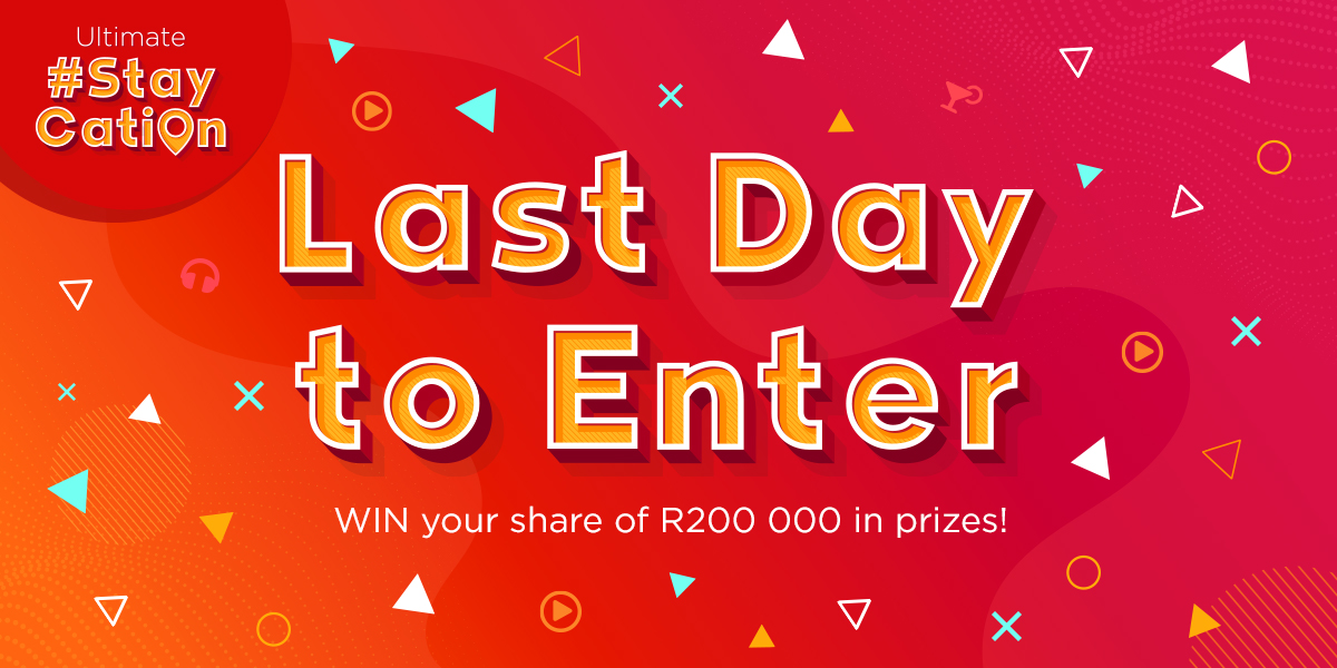 Afrihost's tweet image. It's the end of the year and we’re glad we got to see the end of 2020🎉!We still have awesome prizes to give away to make your #Staycation2020 one to remember!😁