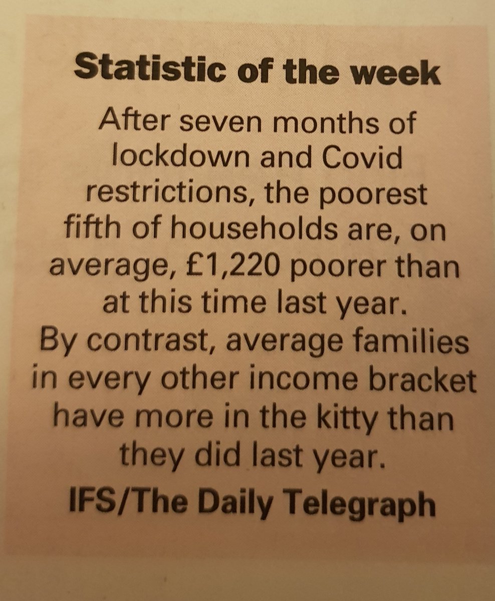 sioconnell1's tweet image. And many more of us could also join in. This from the UK a couple of months ago shockingly highlights the growing disparities. Covid&apos;s an exacerbating symptom, not the cause.
#neweconomicmodel ⏳