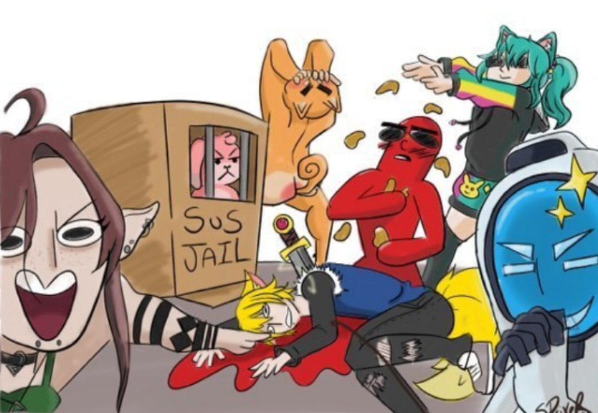 Sprixer's tweet image. I saw a trend.

I&apos;m not an artist but I saw a chance and I took it. Just some condensed chaos from today. 👀  

Just some mindless fun while watching movies with a headache.
 Sorry not sorry. 👀

@Hidden_FoxVR @neuralisGG @EiosRequiem @Buffpup_ @rosedoodles @ShiaBun