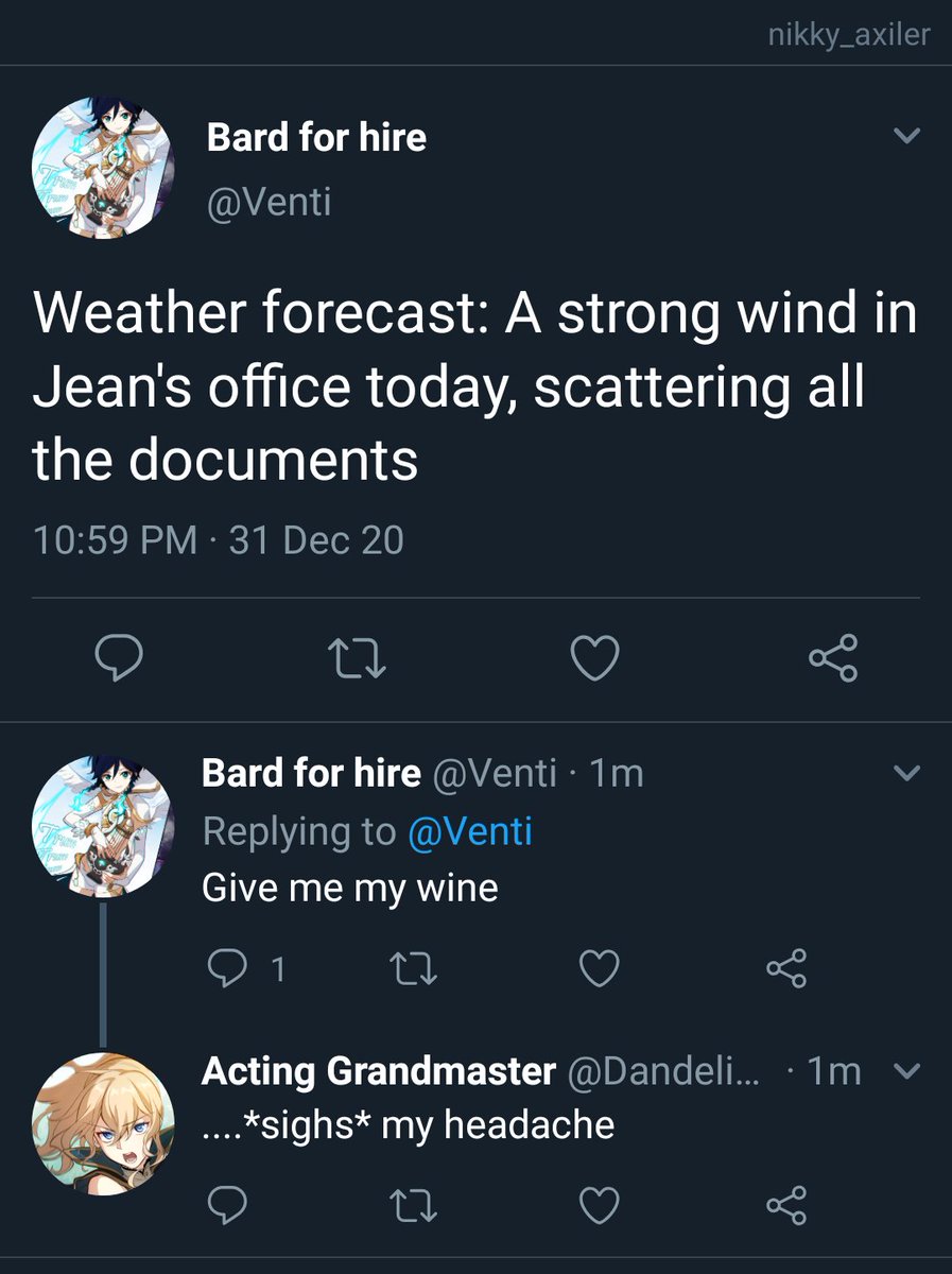 Give Venti his Dandelion Wine