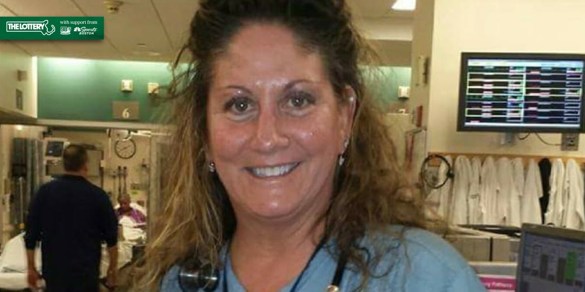 Boston Celtics (@celtics) on Twitter photo Debbie Buonopane, an Emergency Room nurse from Quincy, overcame Covid-19 and returned to the frontlines!
A Navy veteran and breast cancer survivor, our <a href="/MAStateLottery/">Mass. State Lottery</a> #HeroAmongUs survived the virus and returned to the ER to treat patients while encouraging them to persevere! Debbie Buonopane, an Emergency Room nurse from Quincy, overcame Covid-19 and returned to the frontlines!
A Navy veteran and breast cancer survivor, our <a href="/MAStateLottery/">Mass. State Lottery</a> #HeroAmongUs survived the virus and returned to the ER to treat patients while encouraging them to persevere!