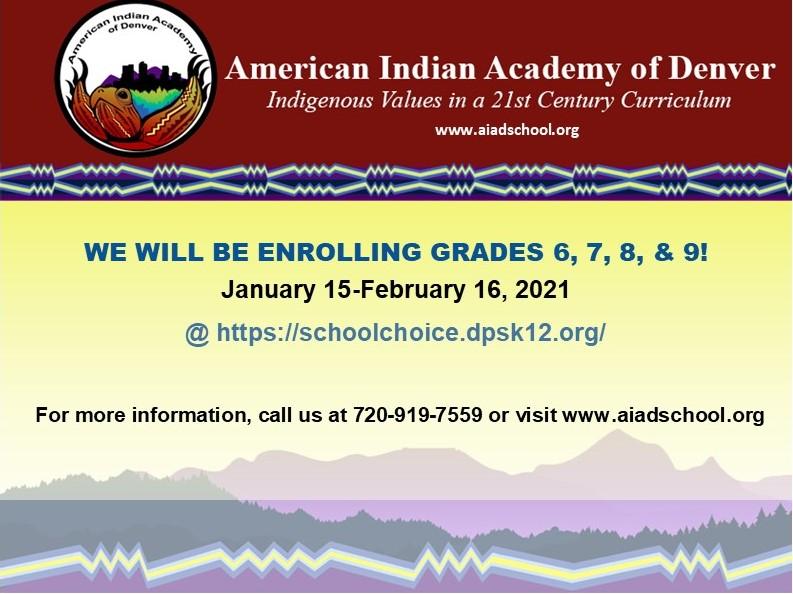 DPS School Choice begins January 15th! AIAD will be adding 9th grade! Contact us for more info.