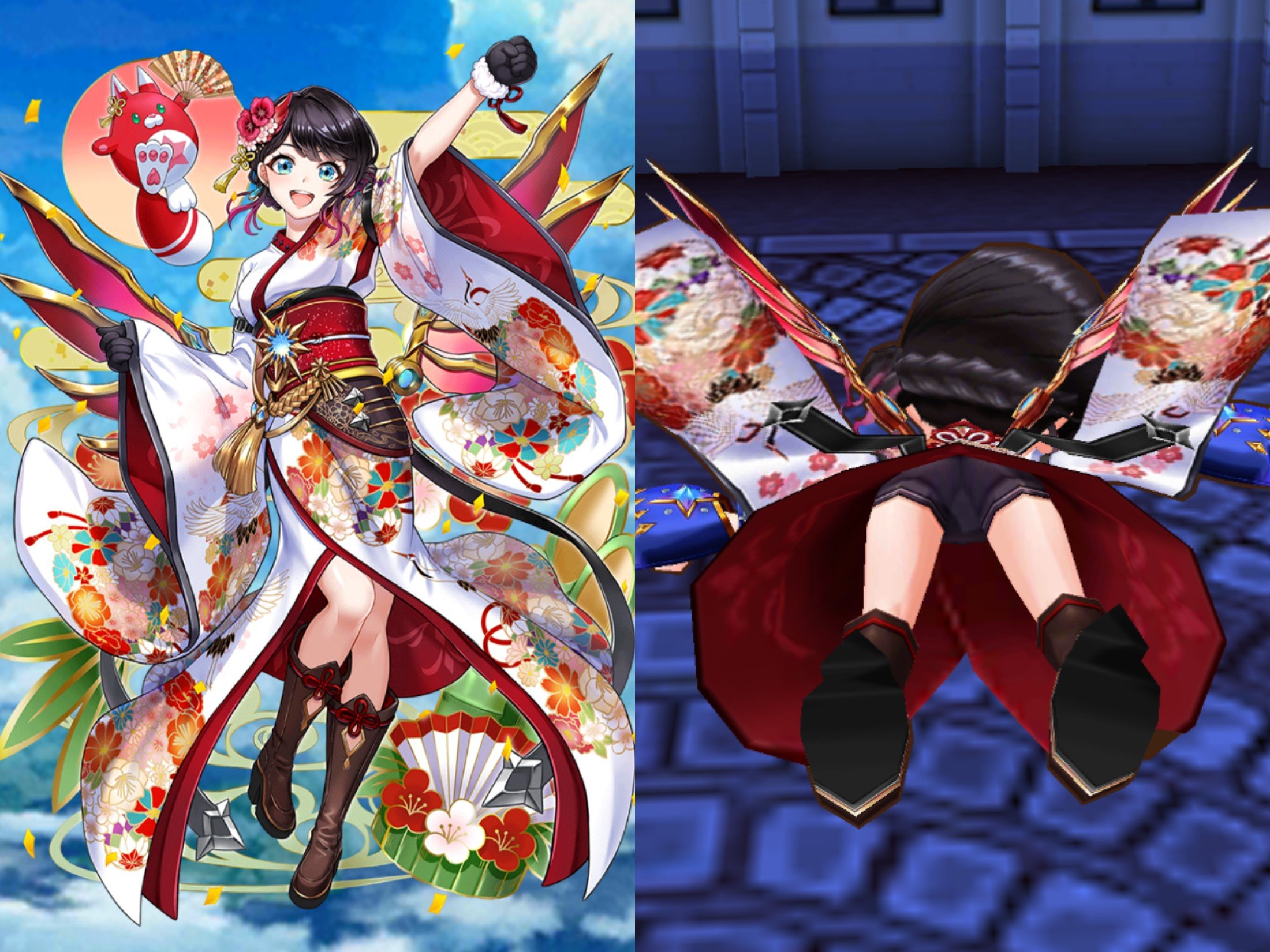 Nep 白猫新ガチャキャラパンツ速報 21正月ガチャ クロカ 黒短パン リーラン ピンク縁黒パンツ リリー 黒タイツ リーランはパンツ実装 リリーはタイツですがお尻造形もなく暗黒気味 クロカは 白猫パンツ速報 白猫紳士の社交場 T Co
