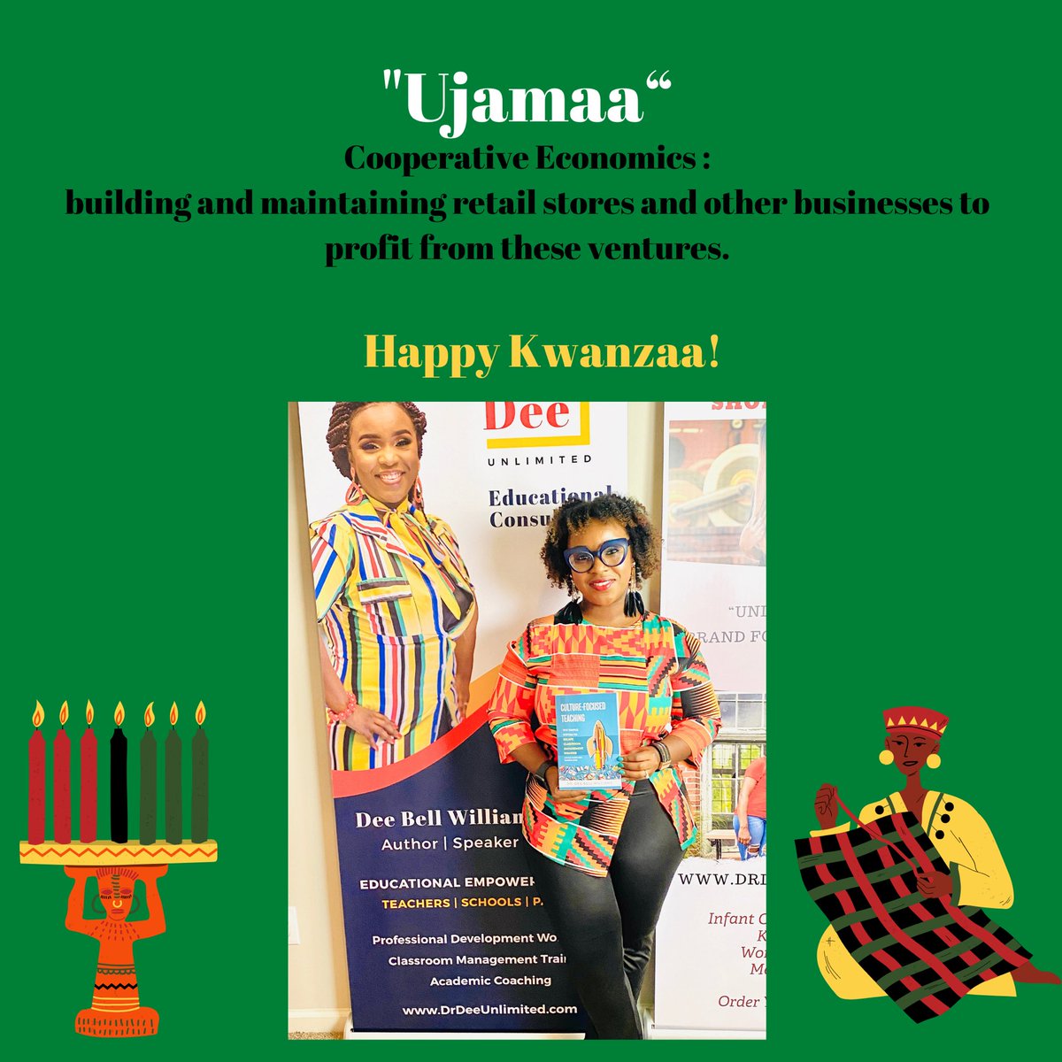 drdeeunlimited's tweet photo. Happy Kwanzaa!! Habari Gani? (What’s the News) —If you missed my 7 days of Kwanzaa post,, check a few  posts below! As an African American, I’m super proud of my heritage and the values that were instilled in me during my youth! I AM because THEY WERE! 💪🏾🖤✨ —catch all 7 on IG! https://t.co/kuTRxcZuZq