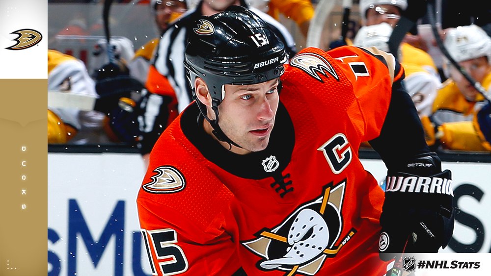 Ryan Getzlaf (274-691—965) is the NHL's closest player to the 1000-poi...