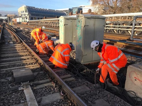 These cables carry power and signalling information and without them, nothing can move. In order to maintain the railway safely, we need to know which is which and make sure they are protected from wear and tear. That's what these engineers were doing on Christmas Day. /2