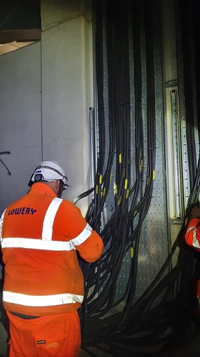 When the cables run into our location cases or up and over gantries, they are all labelled so fault finding can be done quickly and to make sure everything works properly and passengers are kept safe. /3