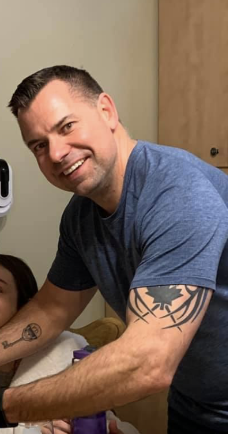 Stephen Kirtz. 2019 salary: $136,468. Thin Blue Line insignia on his uniform, at his home, and on social media. Threatened to arrest supporters at the eviction site. Partners with other officer Falyn Day.