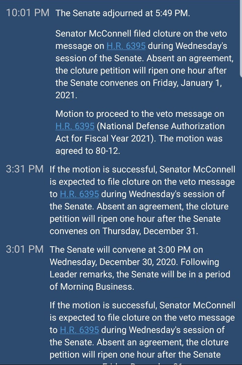 1. There was no vote2. The Minority Party can’t object to a “Motion to Proceed”3. The bill is still alive and the entire Dem establishment is backing  @BernieSanders and  @EdMarkey on it4. I love  @davidsirota but he got this one completely wrong  https://twitter.com/jenfl23/status/1344522329544663040