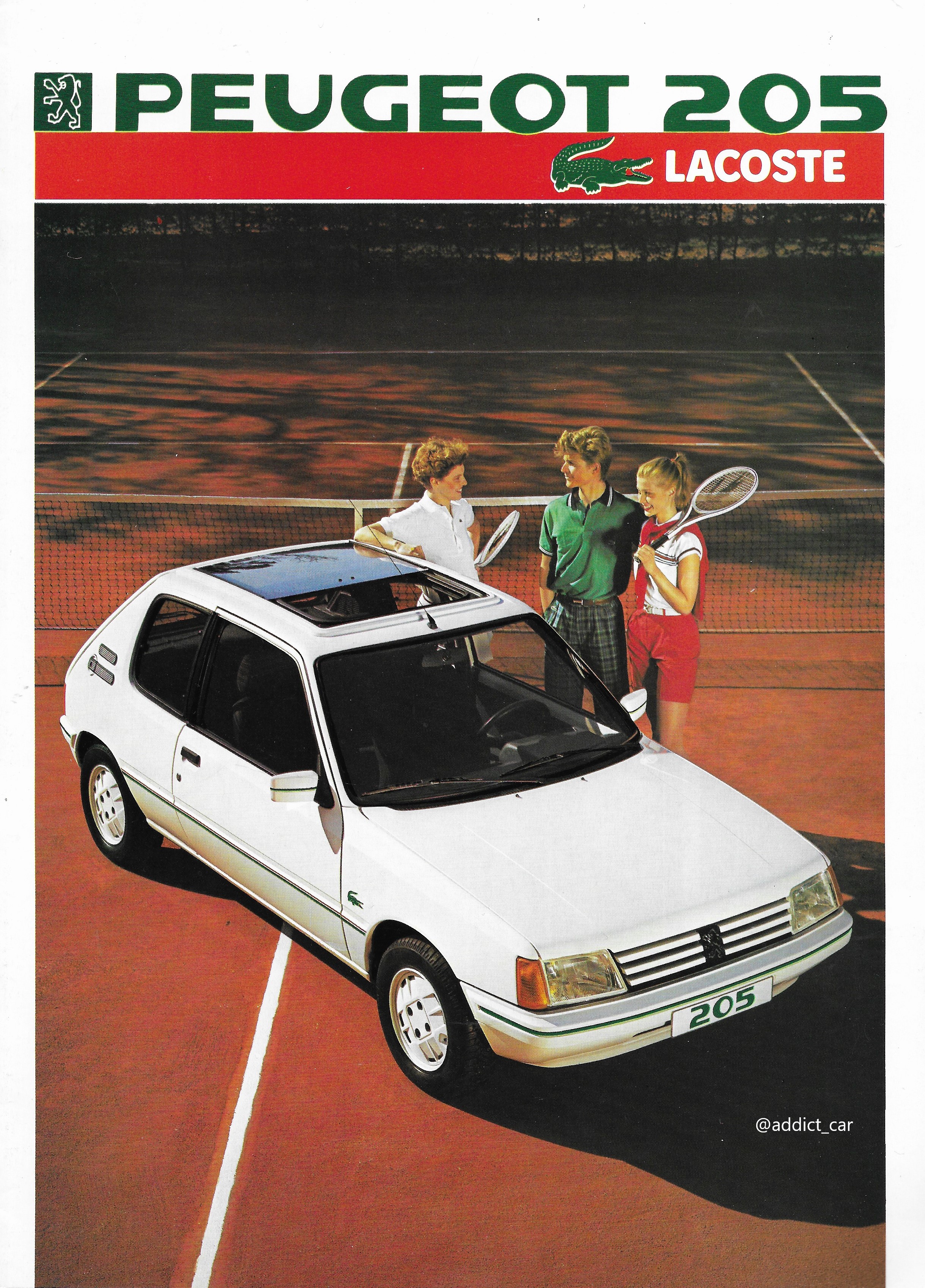 Car Brochure Addict on Twitter: "The 1980s was THE decade for limited edition cars. Peugeot showed how it was done with the 205 Lacoste, a tie-in with another French brand.