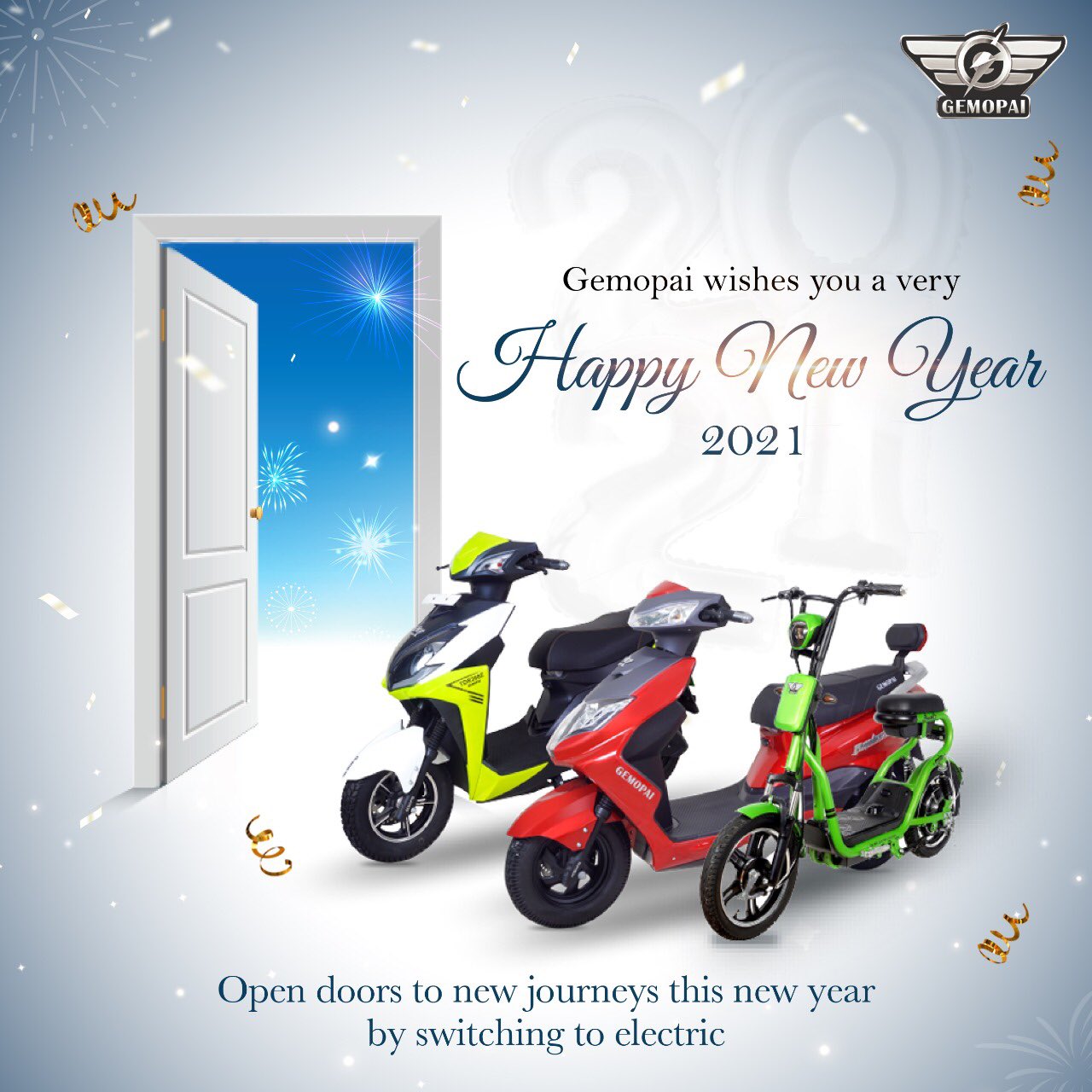 Gemopai Electric Scooters on X This New Year let s ride into the hope of 2021 being a cleaner greener world socialsamosa newyear2021 newyear gemopai madeinindia india ev electricvehicle electricscoote...