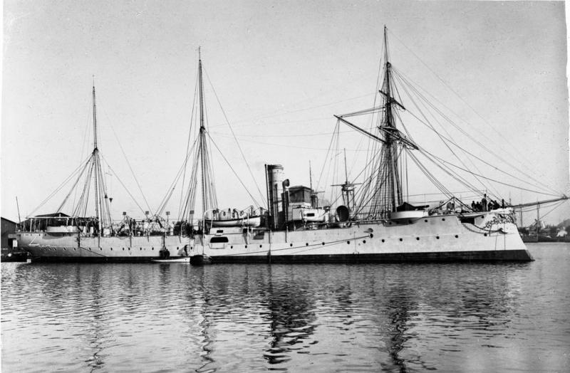 SMS Geier left Dar-es-Salaam where she'd been part of the Schutztruppe after relief by the Konigsberg in July & whilst in Singapore learned of the heightening tensions back in Europe. Her Captain, Grasshoff, didn't want to be caught in a British port & left for the Gasper Strait