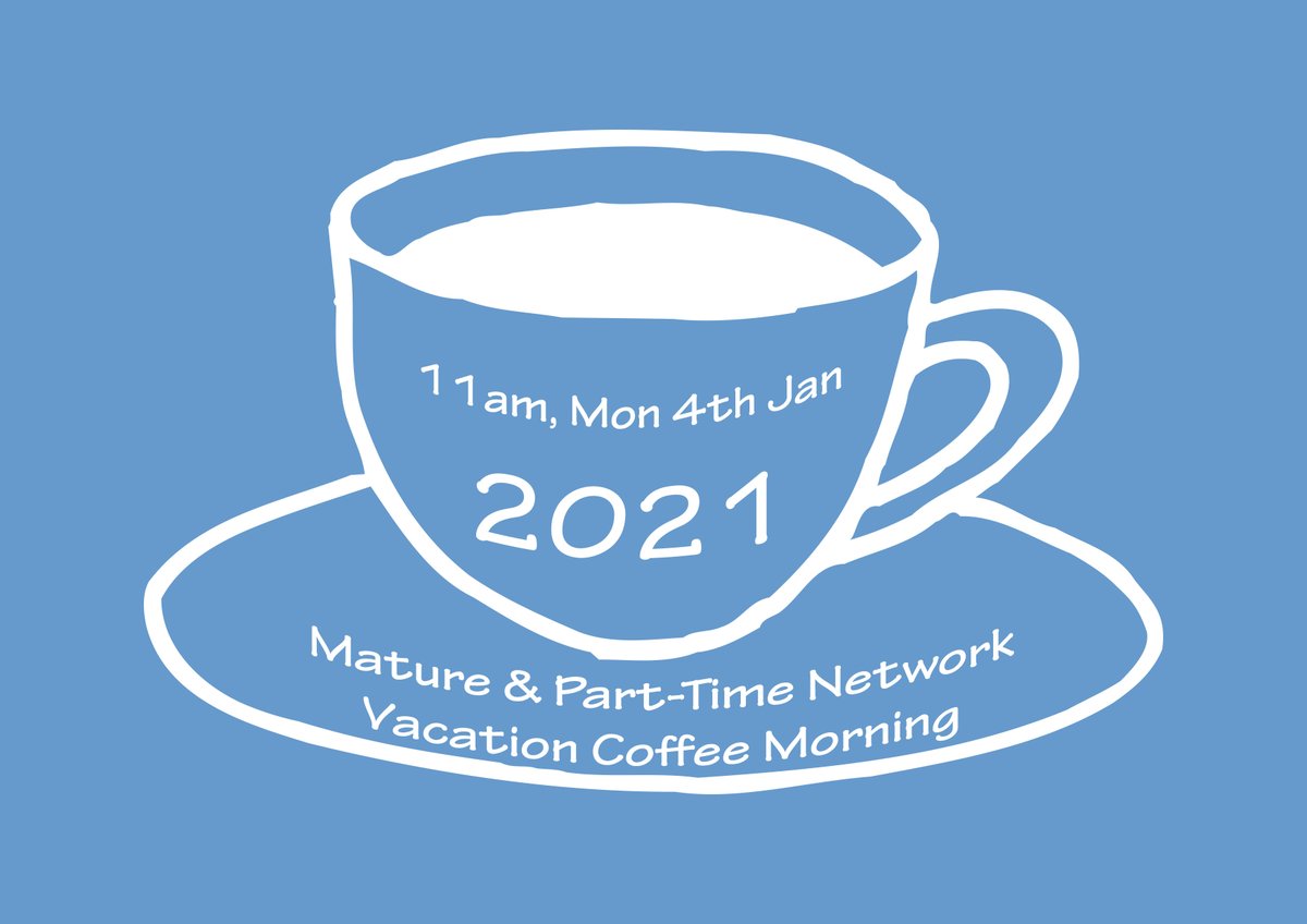 KUMaturePTntwrk's tweet image. Happy New Year everyone! 
Join us for a mid vacation coffee morning, this Monday 4th January at 11am. Open to all. Teams link to follow.
@KentUnion #maturestudents #parttimestudents
fb.me/e/1XJ5bVLHN
