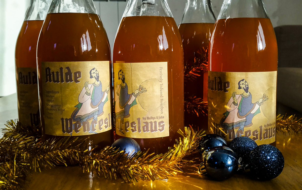 snailsnail's tweet image. Aulde Wenceslaus, festively infused bourbon
