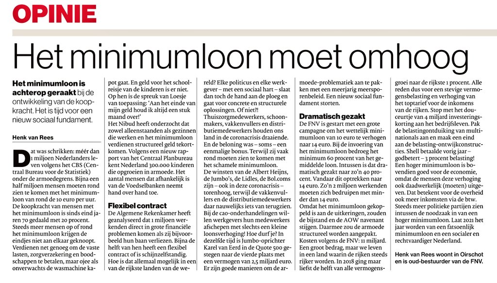 Dirk_van_Dam's tweet photo. HET MINIMUMLOON MOET OMHOOG:

"Het minimumloon is achterop geraakt bij de ontwikkeling van de koopkracht. Het is tijd voor een nieuw sociaal fundament."
@ED_Regio #voor14 #kiesVoor14 #samenvoor14 @voor_14
https://t.co/IMKMf7qTTx https://t.co/jJHvdHwPPA