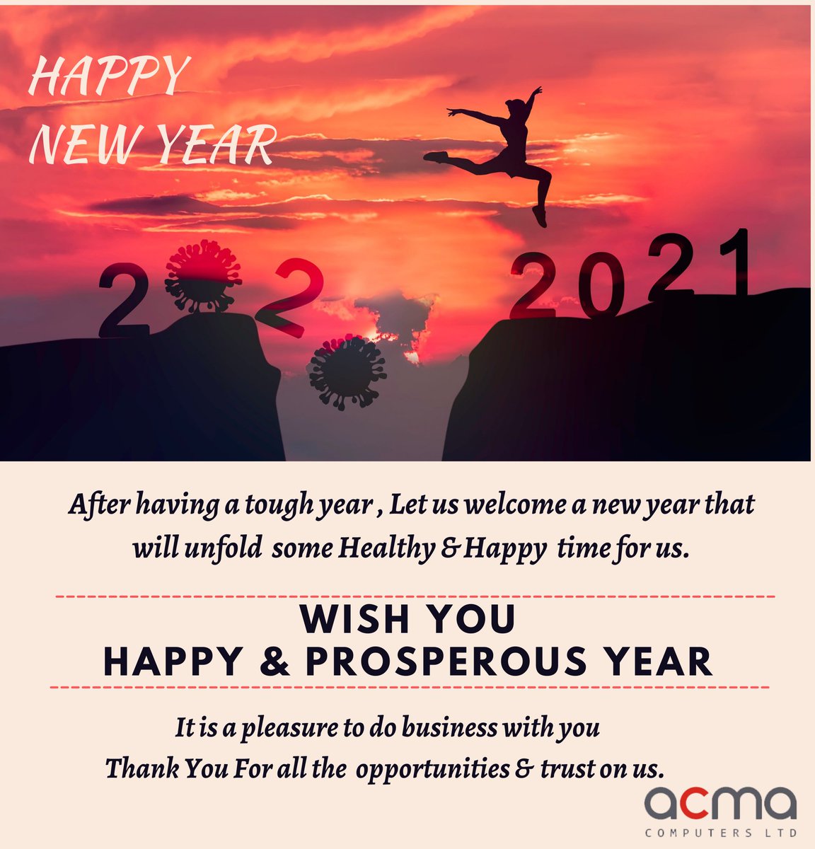 AcmaLtd's tweet photo. Wish You A Happy &amp; Prosperous New Year https://t.co/qmlfpnWpOM