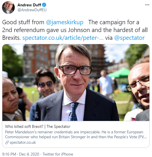 m1chaelbarnes's tweet photo. @KSchafheutle @anandMenon1 'Blame the EU for Brexit' sounds a bit like that 'Remainers made us do Brexit' nonsense from a few weeks ago. Must be coincidence some of that came from Anand as well. #EUBill #BrexitReality https://t.co/DAyXODOXHY